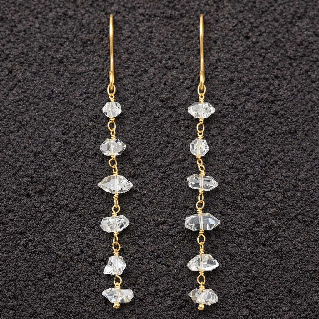 Long Herkimer Earrings - Catherine Weitzman