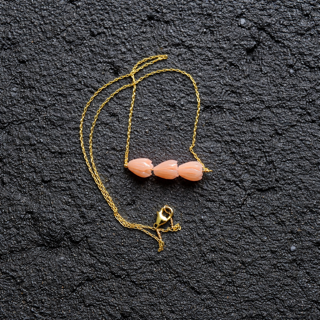 Peach Pikake Necklace - Salty but Sweet