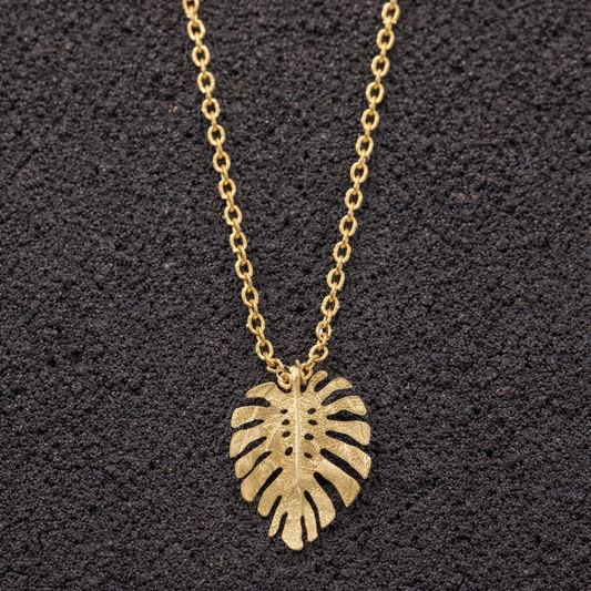 Small Monstera Necklace - Catherine Weitzman