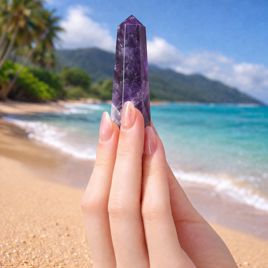 Amethyst Crystal Tower Pyramid