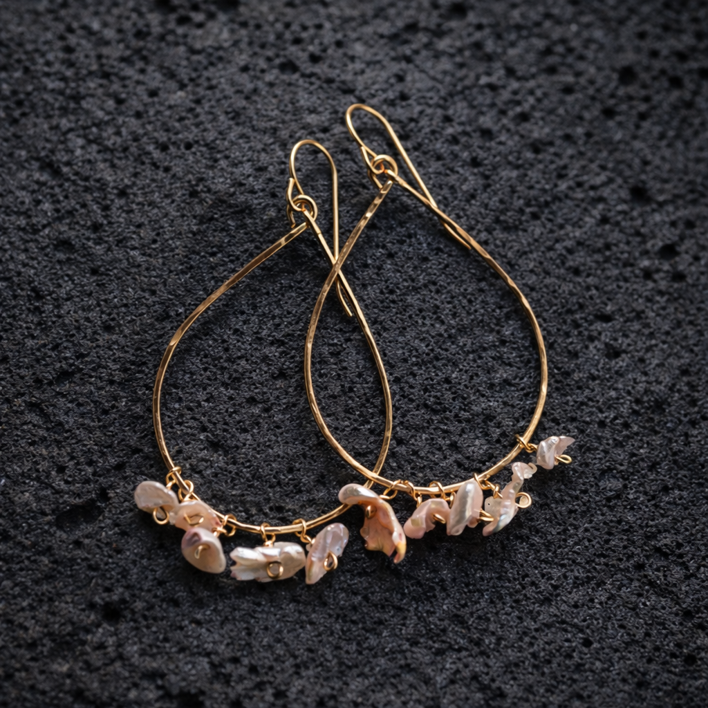 Light Pink Keshi Teardrops - Salty but Sweet