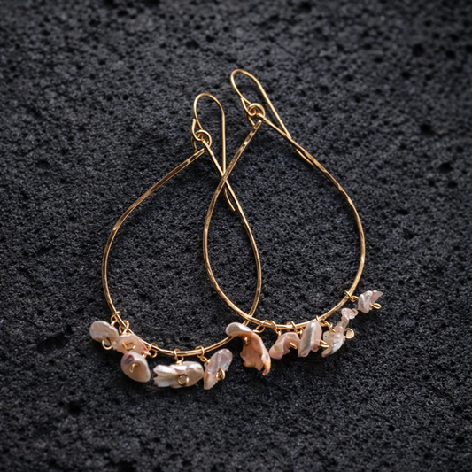 Light Pink Keshi Teardrops - Salty but Sweet