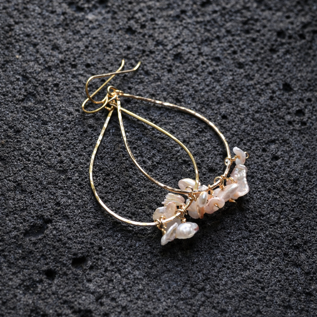 Light Pink Keshi Teardrops - Salty but Sweet