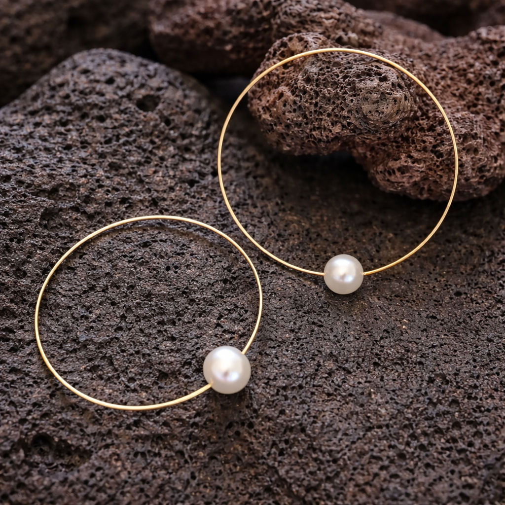 Gold Hula Hoop Earrings - Leighton Lam