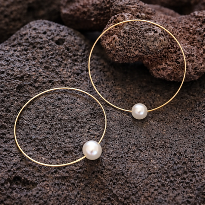Gold Hula Hoop Earrings - Leighton Lam