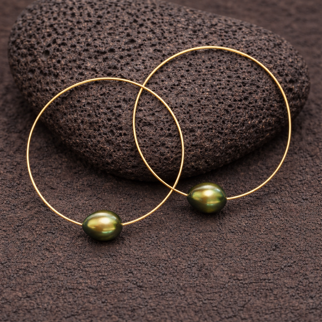 Gold Hula Hoop Earrings - Leighton Lam