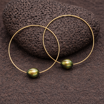 Gold Hula Hoop Earrings - Leighton Lam