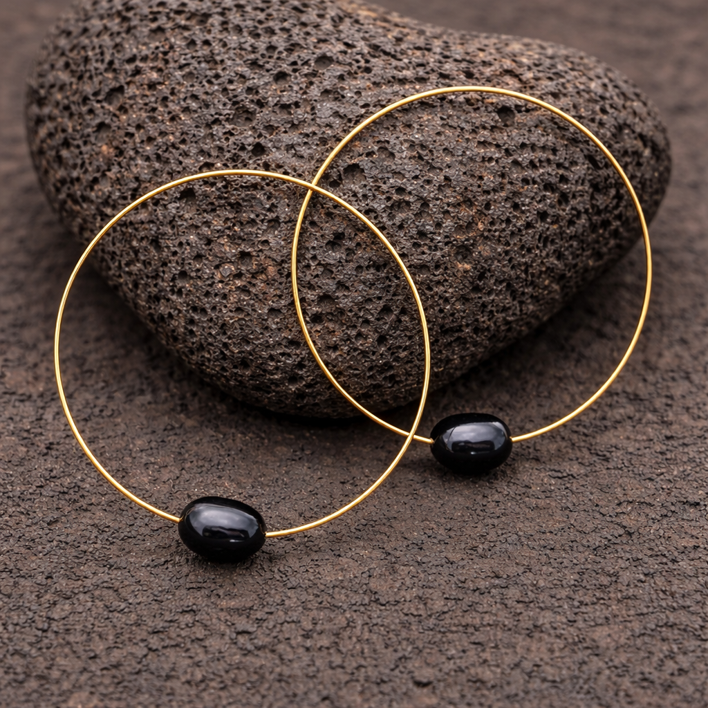 Gold Hula Hoop Earrings - Leighton Lam