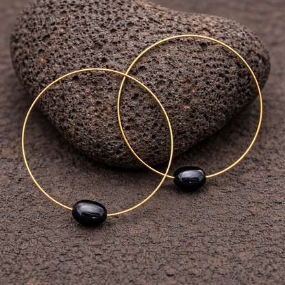 Gold Hula Hoop Earrings - Leighton Lam