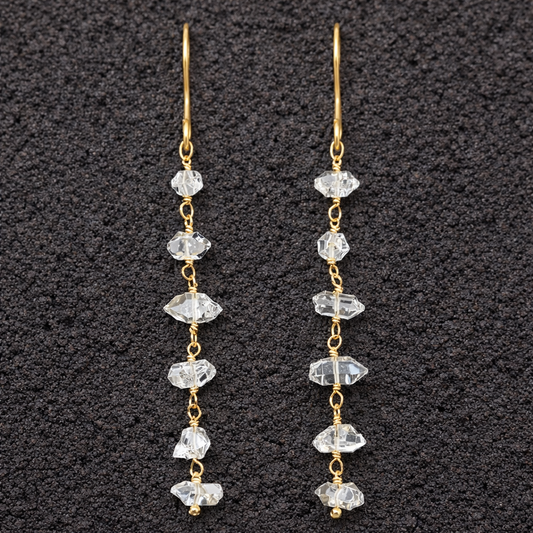 Long Herkimer Earrings - Catherine Weitzman