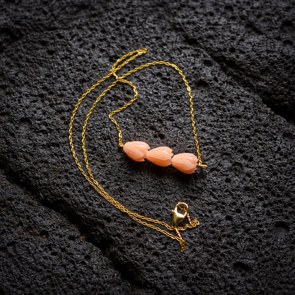 Peach Pikake Necklace - Salty but Sweet
