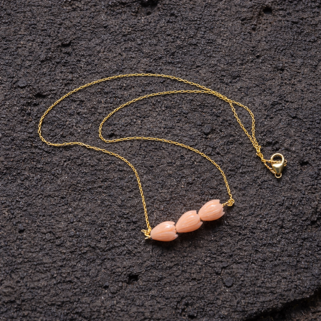 Peach Pikake Necklace - Salty but Sweet