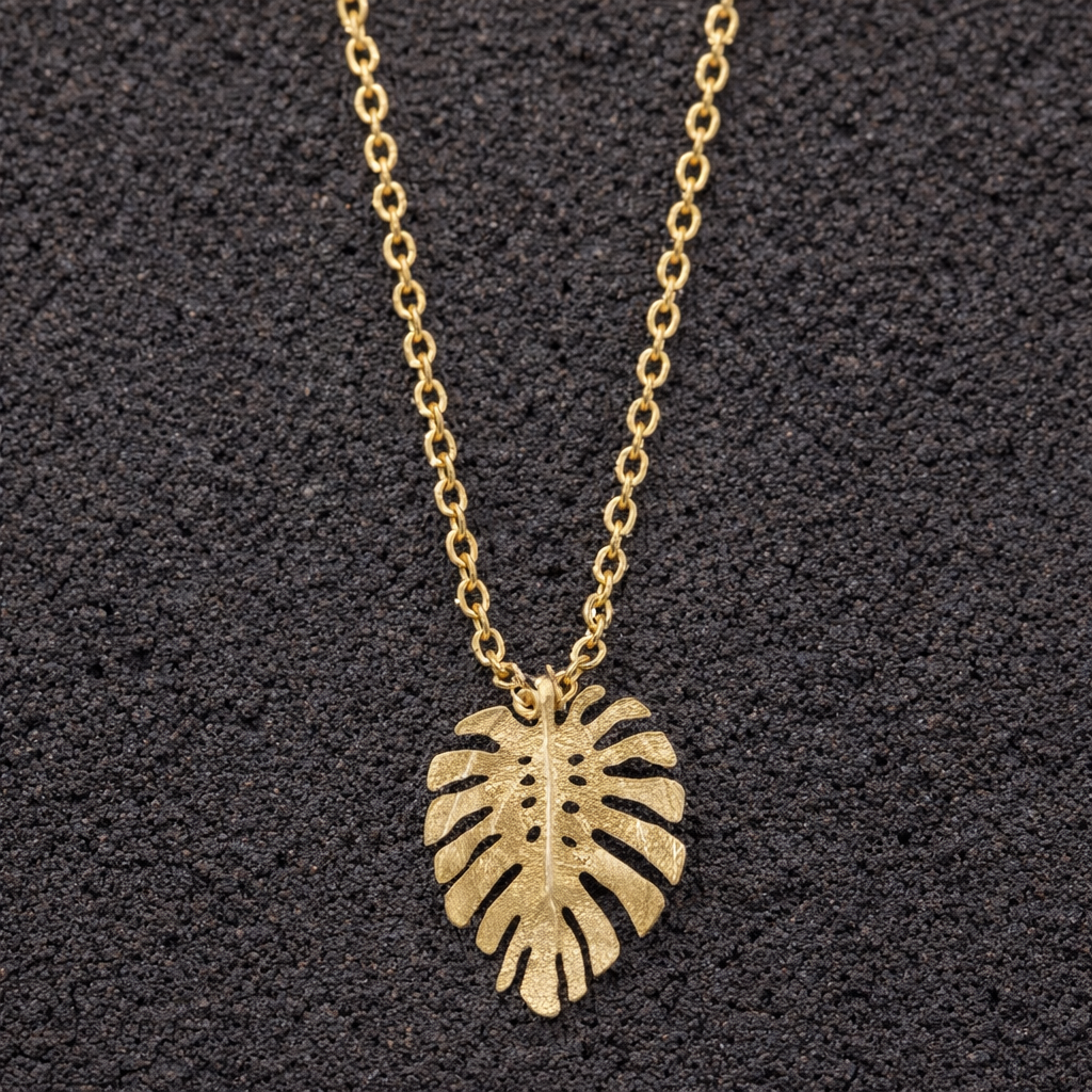 Small Monstera Necklace - Catherine Weitzman