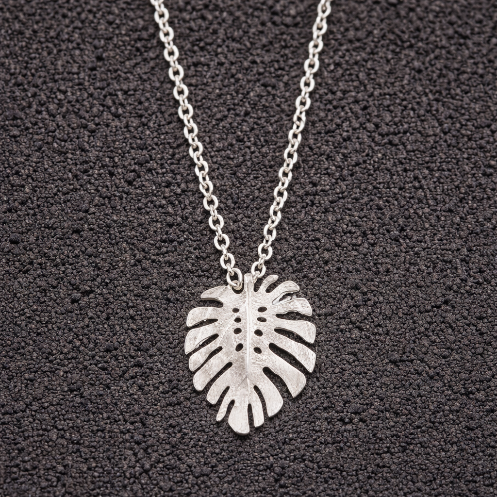 Small Monstera Necklace - Catherine Weitzman