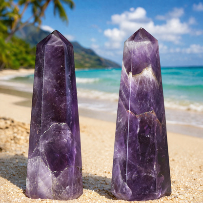 Amethyst Crystal Tower Pyramid