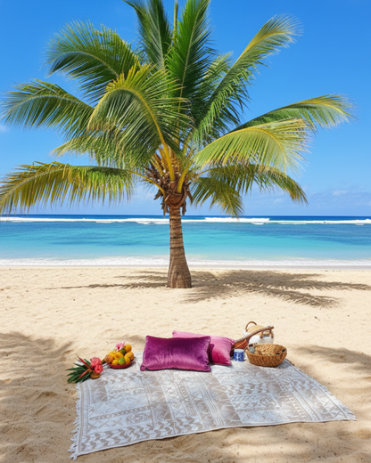 Tiki Lounge Hawaiian Beach Towel for 2 - EHA