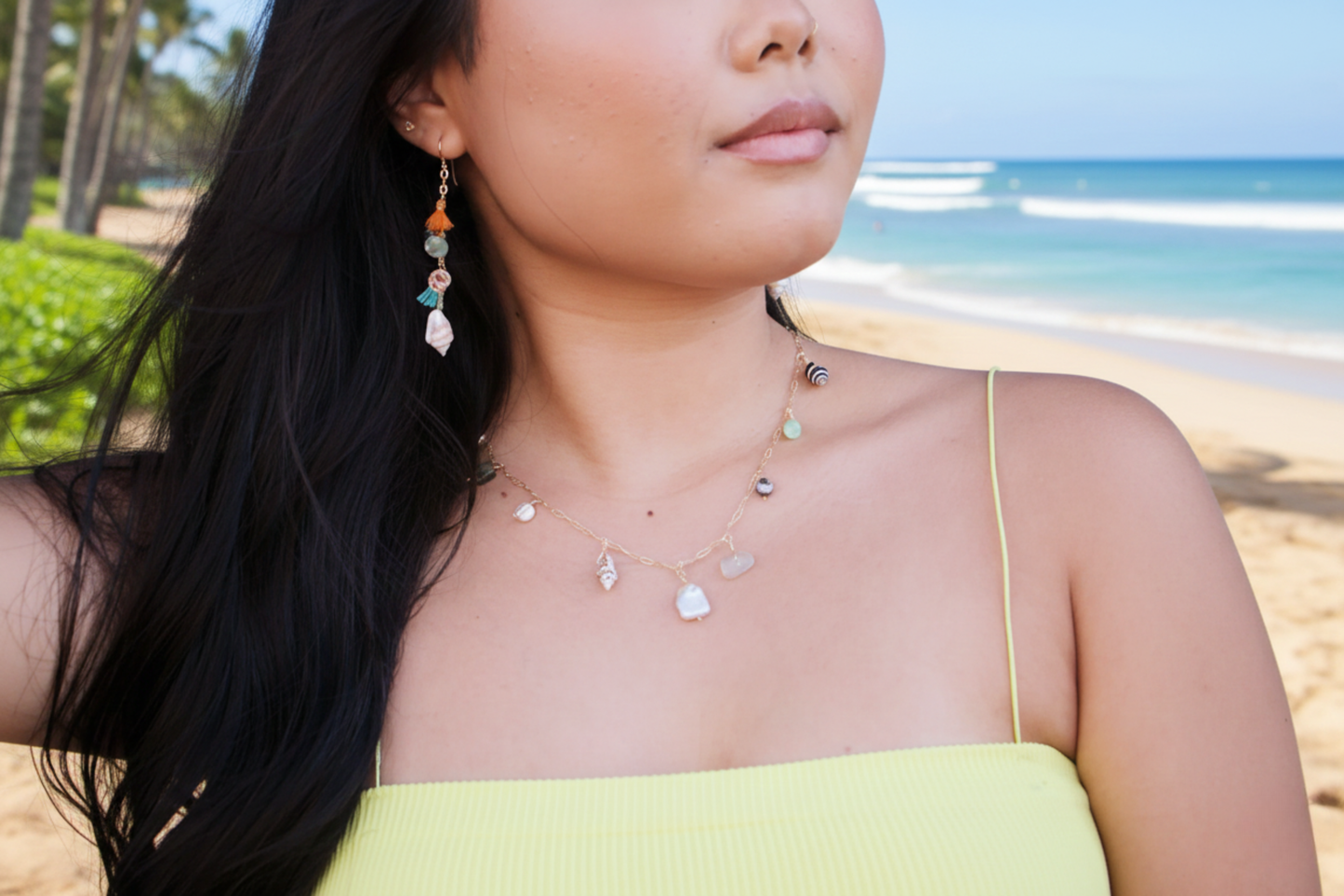 Ocean Charm Necklace in Gold: 18 inches - Salty But Sweet