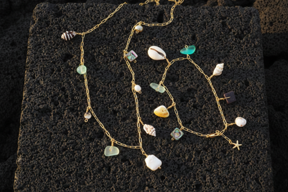 Ocean Charm Necklace in Gold: 18 inches - Salty But Sweet