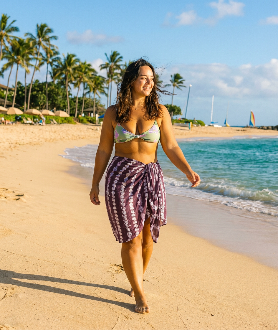 Crown Flower Pareo Sarong - Tag Aloha