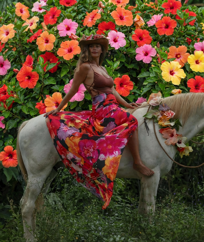 Hibiskiss Moon Pareo Sarong with Ocean Dreamer - Tag Aloha