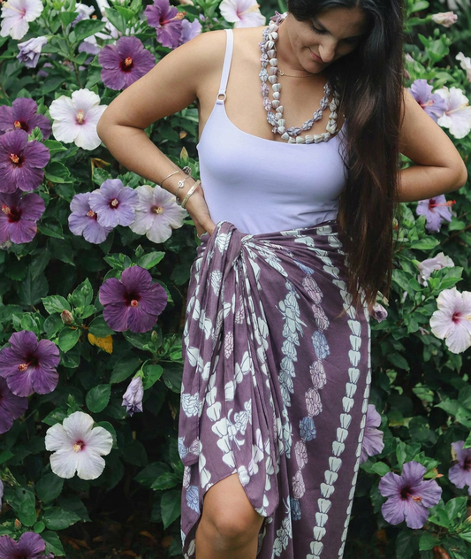 Crown Flower Pareo Sarong - Tag Aloha