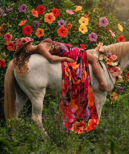 Hibiskiss Moon Pareo Sarong with Ocean Dreamer - Tag Aloha