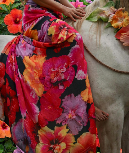 Hibiskiss Moon Pareo Sarong with Ocean Dreamer - Tag Aloha