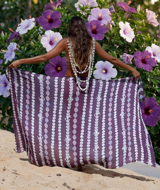 Crown Flower Pareo Sarong - Tag Aloha
