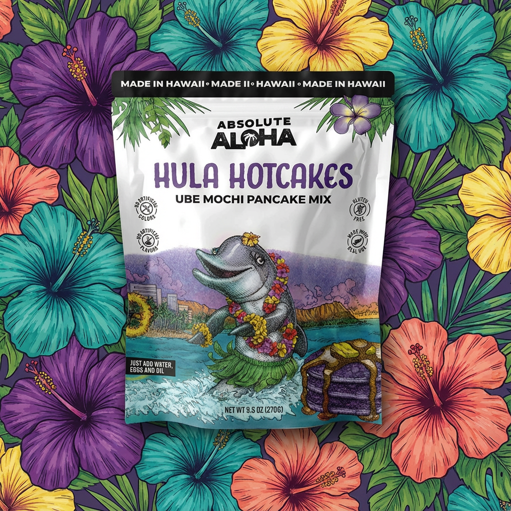 Hula Hotcakes-Ube Mochi Pancake Mix - Absolute Aloha