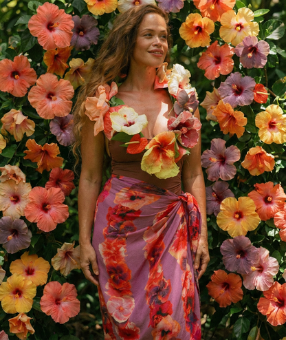 Lei Lady Pareo Sarong with Ocean Dreamer - Tag Aloha