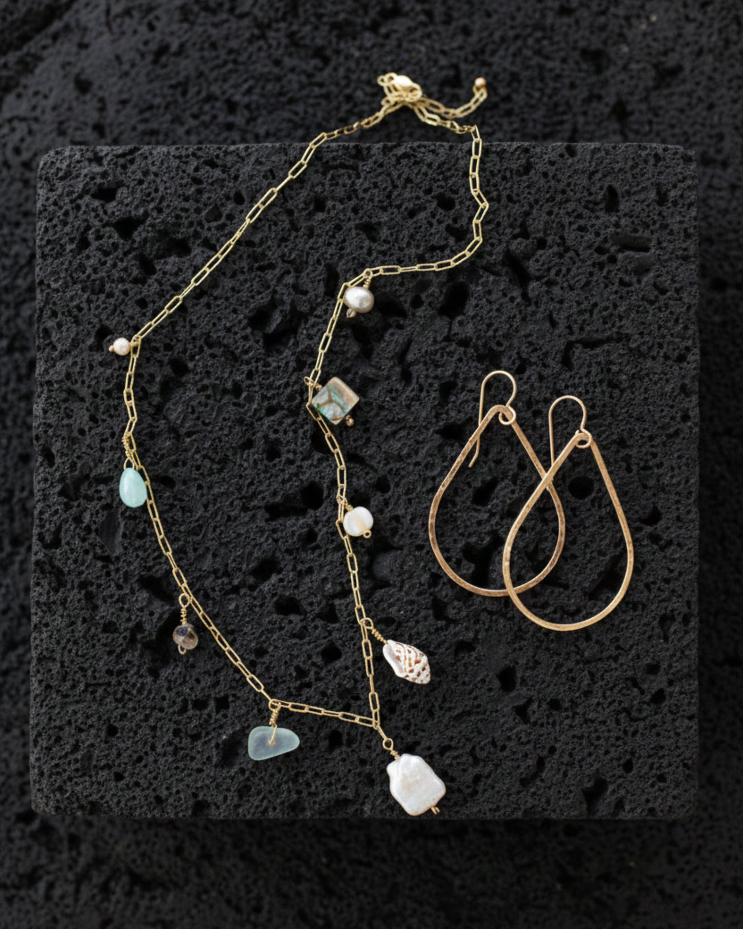 Ocean Charm Necklace in Gold: 18 inches - Salty But Sweet