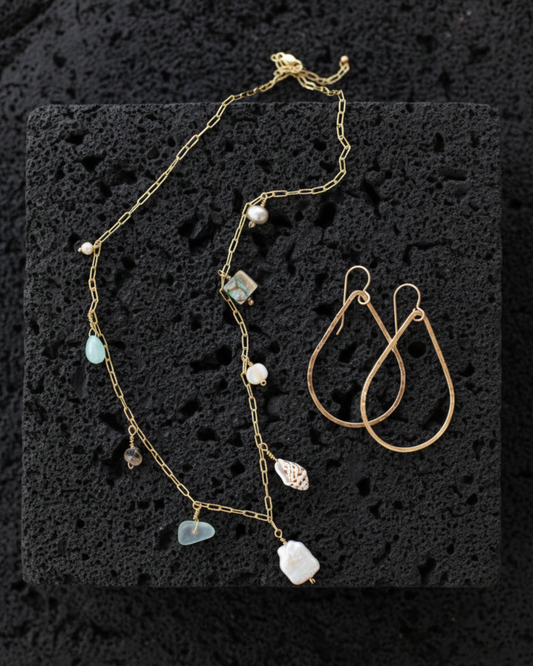 Ocean Charm Necklace in Gold: 18 inches - Salty But Sweet