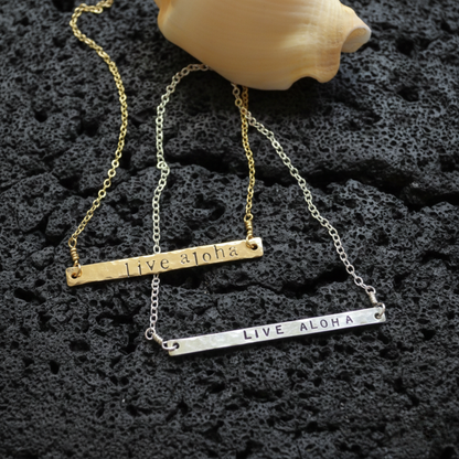 Live Aloha Necklace: Sterling Silver 18" - Salty But Sweet