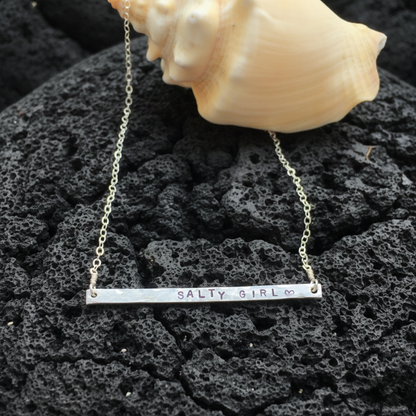 Live Aloha Horizontal Necklace: Gold Filled 18 inches - Salty But Sweet