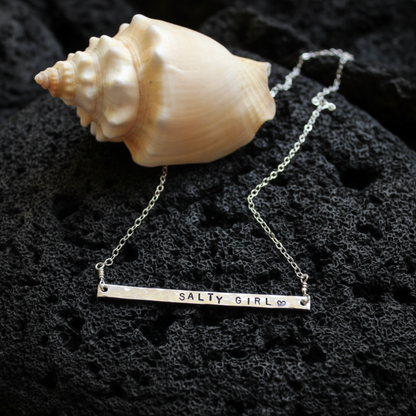 Live Aloha Horizontal Necklace: Gold Filled 18 inches - Salty But Sweet